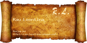 Rau Leontina névjegykártya